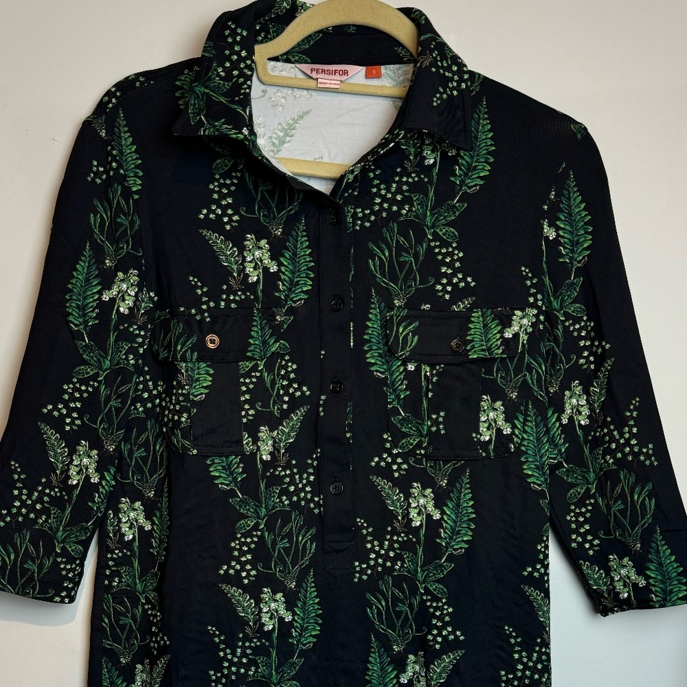 Persifor Winpenny Dress – Foxglove Print – Size Small